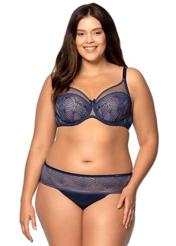 Biustonosz koronkowy Lorenza soft miękki plus size BO55, Kolor granatowy, Rozmiar 65E, Mefemi ze sklepu Intymna w kategorii Biustonosze - zdjęcie 154504942
