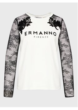 Ermanno Firenze Bluzka D42EL073EG7 Biały Regular Fit ze sklepu MODIVO w kategorii Bluzki damskie - zdjęcie 154513791