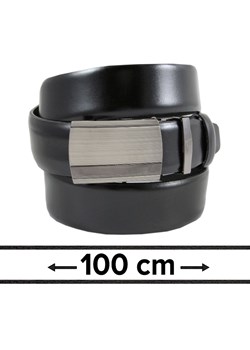 Pasek Czarny do Spodni 100 cm, Automatyczna Klamra, Skórzany, Elegancki -VICTORIO PSVCTO021640rozm100 ze sklepu JegoSzafa.pl w kategorii Paski męskie - zdjęcie 154533784