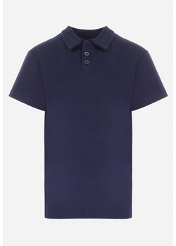 Granatowa Koszulka Polo z Krótkim Rękawem Liat ze sklepu Born2be Odzież w kategorii T-shirty chłopięce - zdjęcie 154536994