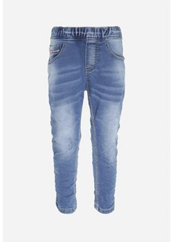 Niebieskie Jeansy z Gumką w Talii i Prostymi Nogawkami Weni ze sklepu Born2be Odzież w kategorii Spodnie chłopięce - zdjęcie 154537024