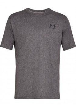 Męska koszulka UNDER ARMOUR SPORTSTYLE LEFT CHEST SS - szara ze sklepu Sportstylestory.com w kategorii T-shirty męskie - zdjęcie 154553533