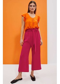 Spodnie damskie typu kuloty w kolorze różowym 4011, Kolor różowy, Rozmiar XS, Moodo ze sklepu Primodo w kategorii Spodnie damskie - zdjęcie 154554023