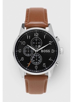 Boss zegarek 1513812 męski kolor brązowy ze sklepu ANSWEAR.com w kategorii Zegarki - zdjęcie 155780690