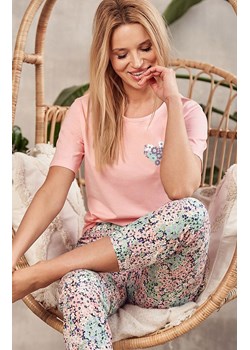 Taro Spodnie piżamowe w kwiatowy wzór Spring 2962, Kolor zielono-różowy, Rozmiar S, Taro ze sklepu Intymna w kategorii Piżamy damskie - zdjęcie 155785824