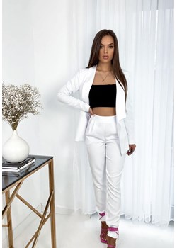 premium komplet damski garnitur by mielczarkowski polski produkt - biały ze sklepu STYLOWO w kategorii Komplety i garnitury damskie - zdjęcie 155792761