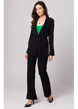 Spodnie z wysokim stanem w kolorze czarnym K162, Kolor czarny, Rozmiar L, makover ze sklepu Primodo w kategorii Spodnie damskie - zdjęcie 155796593
