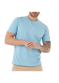 Koszulka Champion Embroidered Comfort Fit Cotton 218496-BS111 - niebieska ze sklepu streetstyle24.pl w kategorii T-shirty męskie - zdjęcie 155796873