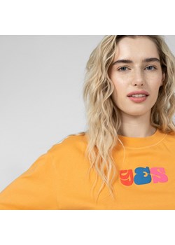 Damski t-shirt oversize OUTHORN OTHSS23TTSHF427 - złoty ze sklepu Sportstylestory.com w kategorii Bluzki damskie - zdjęcie 155818973