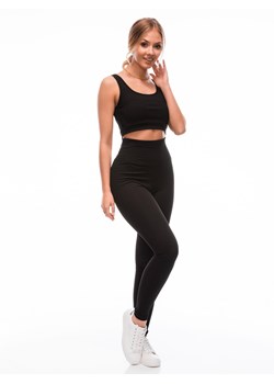 Komplet damski legginsy + top 019ZLR - czarny ze sklepu Edoti w kategorii Komplety i garnitury damskie - zdjęcie 155821662