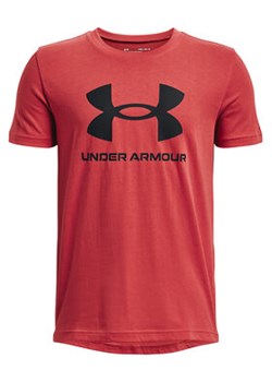 Under Armour T-Shirt UA SPORTSTYLE LOGO SS 1363282 Czerwony Regular Fit ze sklepu MODIVO w kategorii T-shirty chłopięce - zdjęcie 155824254