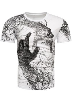 Koszulka męska dotyk biała Recea ze sklepu Recea.pl w kategorii T-shirty męskie - zdjęcie 155849520