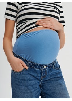 Sinsay - Jeansy mom high waist MAMA - niebieski ze sklepu Sinsay w kategorii Spodnie ciążowe - zdjęcie 155857441
