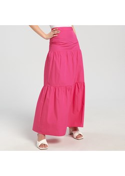 Sinsay - Spódnica maxi z marszczeniami - Różowy ze sklepu Sinsay w kategorii Spódnice - zdjęcie 155866761