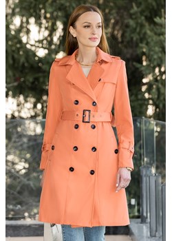 Płaszcz damski LALONDA PEACH ze sklepu Ivet Shop w kategorii Płaszcze damskie - zdjęcie 155873452