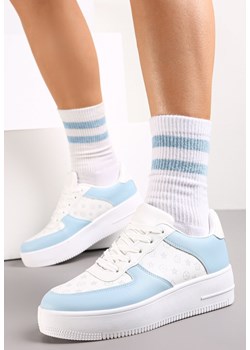 Niebiesko-Białe Sneakersy Ampione ze sklepu renee.pl w kategorii Buty sportowe damskie - zdjęcie 155882623