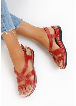 Czerwone sandały damskie skórzane Zinga ze sklepu Zapatos w kategorii Sandały damskie - zdjęcie 155935780