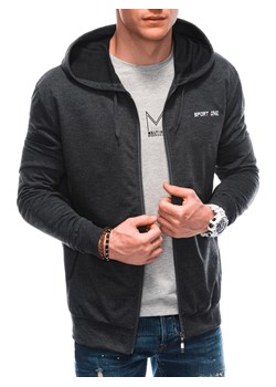 Bluza męska z kapturem 1561B - grafitowy ze sklepu Edoti w kategorii Bluzy męskie - zdjęcie 155947563