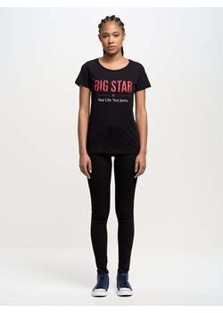 Koszulka damska o klasycznym kroju czarna Brunona 906 ze sklepu Big Star w kategorii Bluzki damskie - zdjęcie 155966764