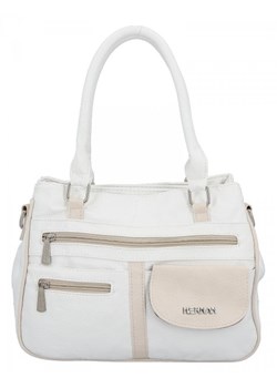 Białe Torebki Damskie firmy Hernan (kolory) ze sklepu torbs.pl w kategorii Torby Shopper bag - zdjęcie 155968531