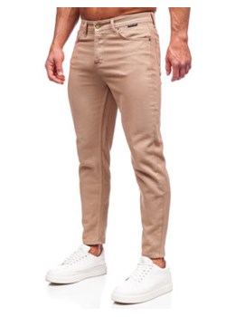 Beżowe spodnie materiałowe męskie Denley GT ze sklepu Denley w kategorii Spodnie męskie - zdjęcie 155968574