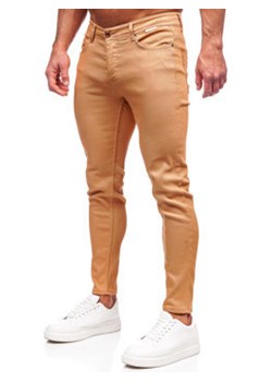 Camelowe spodnie materiałowe męskie Denley GT-S ze sklepu Denley w kategorii Spodnie męskie - zdjęcie 155968583