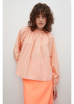 Drykorn bluzka bawełniana damska kolor pomarańczowy gładka ze sklepu ANSWEAR.com w kategorii Bluzki damskie - zdjęcie 156000361