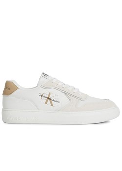 Buty Calvin Klein Casual Cupsole Irregular Lines YM0YM00606-0LA - biało-beżowe ze sklepu streetstyle24.pl w kategorii Trampki męskie - zdjęcie 156002704