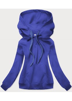 Cienka damska bluza z kapturem ciemna niebieska (wb11001-15) ze sklepu goodlookin.pl w kategorii Bluzy damskie - zdjęcie 156008600