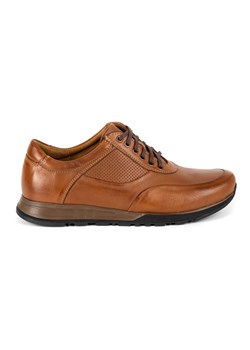 Buty męskie skórzane casual 902KNT brązowe ze sklepu butyolivier w kategorii Półbuty męskie - zdjęcie 156030151