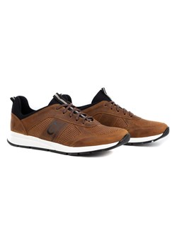 Buty męskie skórzane SPORTOWE 2111P camel ze sklepu butyolivier w kategorii Buty sportowe męskie - zdjęcie 156035721
