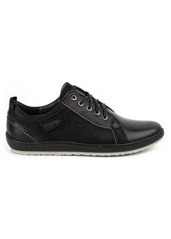 Buty męskie skórzane sznurowane KAMPOL 61 czarne ze sklepu butyolivier w kategorii Półbuty męskie - zdjęcie 156037234