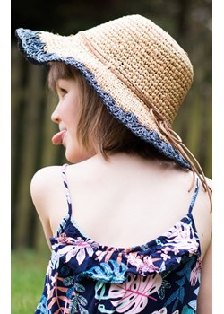 Babie lato kapelusz plażowy cz20214-4, Kolor beżowo-granatowy, Rozmiar uniwersalny, Art of Polo ze sklepu Primodo w kategorii Kapelusze damskie - zdjęcie 156042024