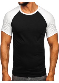 Czarno-biały t-shirt męski Denley 8T82 ze sklepu Denley w kategorii T-shirty męskie - zdjęcie 156052764