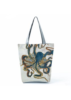 Plażowa torba z nadrukiem ośmiornicy - Szary / Uniwersalny ze sklepu Valetta.pl w kategorii Torby materiałowe - zdjęcie 156062590