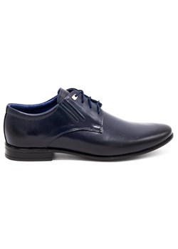 Buty meskie skórzane wizytowe 480 granat ze sklepu butyolivier w kategorii Buty eleganckie męskie - zdjęcie 156071484