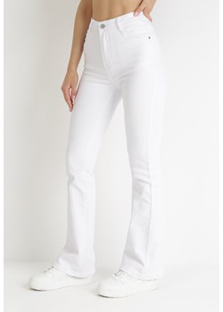Białe Gładkie Jeansy Dzwony Anullis ze sklepu Born2be Odzież w kategorii Jeansy damskie - zdjęcie 156078933