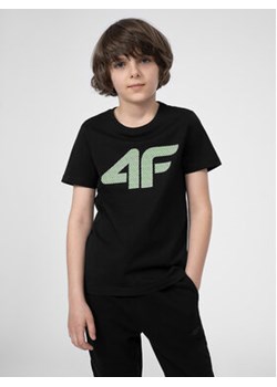 4F T-Shirt 4FJSS23TTSHM293 Czarny Regular Fit ze sklepu MODIVO w kategorii T-shirty chłopięce - zdjęcie 156105630