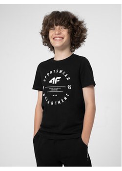 4F T-Shirt 4FJSS23TTSHM294 Czarny Regular Fit ze sklepu MODIVO w kategorii T-shirty chłopięce - zdjęcie 156105693