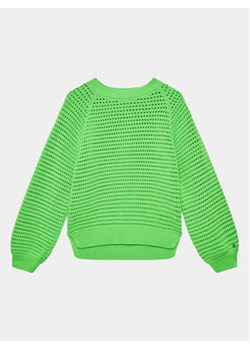 Tommy Hilfiger Sweter Crochet KG0KG07286 D Zielony Regular Fit ze sklepu MODIVO w kategorii Swetry dziewczęce - zdjęcie 156117811