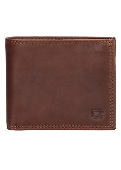 GIO GINI Skórzany portfel w kolorze brązowym - 10,5 x 9 x 1,5 cm ze sklepu Limango Polska w kategorii Portfele męskie - zdjęcie 156135203