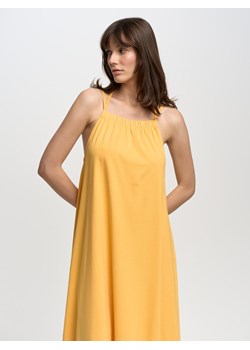 Sukienka damska maxi żółta Inesca 201 ze sklepu Big Star w kategorii Sukienki - zdjęcie 156144701