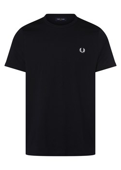 Fred Perry T-shirt męski Mężczyźni Bawełna granatowy jednolity ze sklepu vangraaf w kategorii T-shirty męskie - zdjęcie 156154234