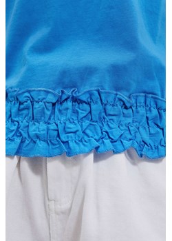 Gładka bluzka lazurowa ze sklepu Moodo.pl w kategorii Bluzki damskie - zdjęcie 156166673