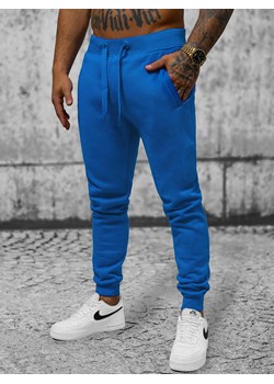 Spodnie dresowe męskie niebieskie OZONEE JS/XW01Z ze sklepu ozonee.pl w kategorii Spodnie męskie - zdjęcie 156166982