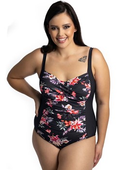 Jednoczęściowy kostium kąpielowy w kwiaty 508/40, Kolor czarny-wzór, Rozmiar XL, Primo ze sklepu Intymna w kategorii Stroje kąpielowe - zdjęcie 156171994