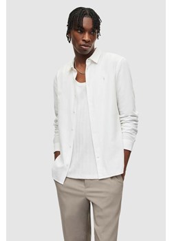 AllSaints koszula bawełniana kolor biały ze sklepu ANSWEAR.com w kategorii Koszule męskie - zdjęcie 156183442