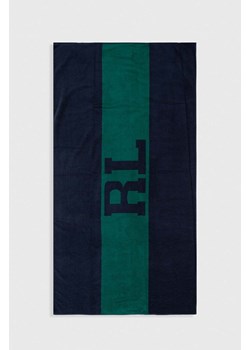 Ralph Lauren ręcznik bawełniany kolor granatowy ze sklepu ANSWEAR.com w kategorii Ręczniki - zdjęcie 156183543