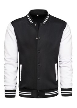 Bluza męska bejsbolówka czarno-biała Recea ze sklepu Recea.pl w kategorii Bluzy męskie - zdjęcie 156185053