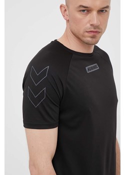 Hummel t-shirt treningowy Topaz kolor czarny z nadrukiem ze sklepu ANSWEAR.com w kategorii T-shirty męskie - zdjęcie 156193130